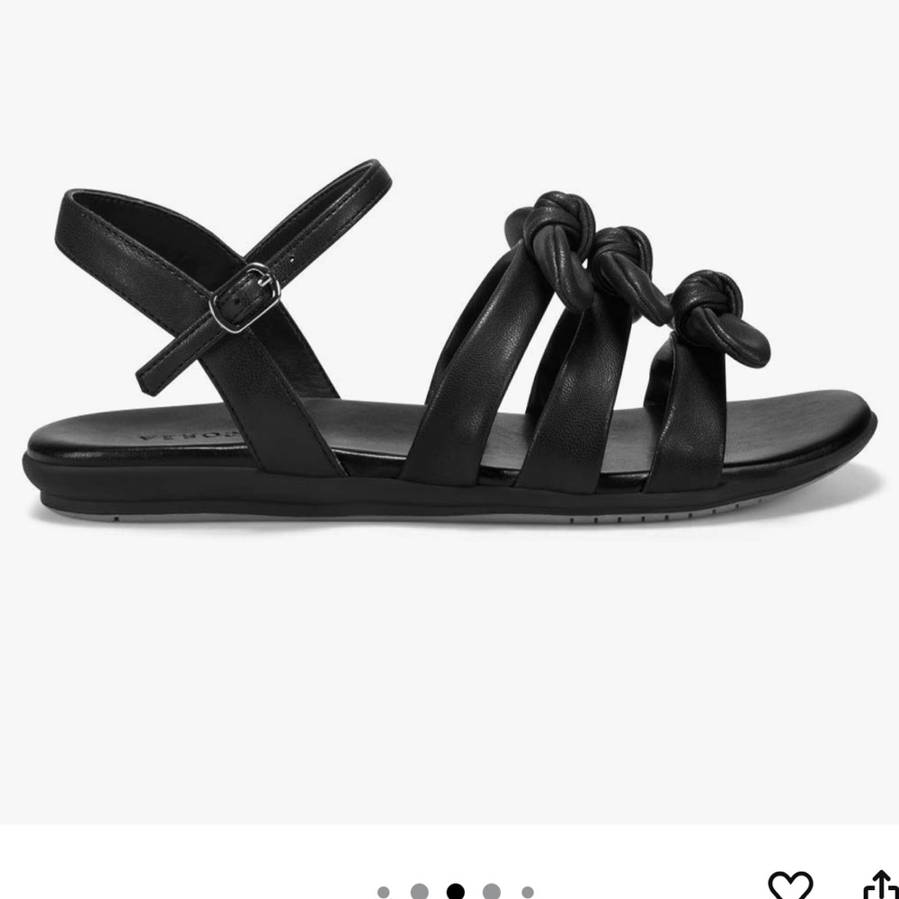 AEROSOLES size 8.5 Warsaw Black Comfort Bow Sandals NEW - Picture 16 of 16